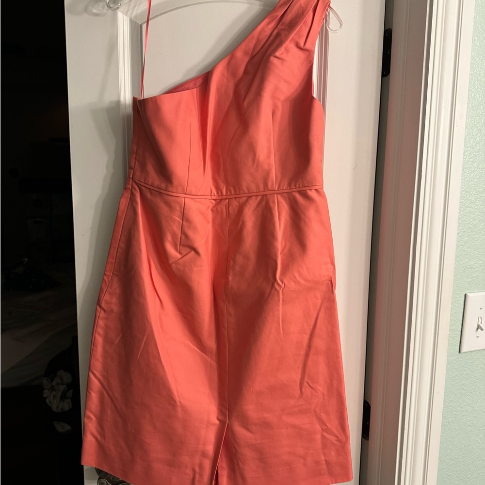 J.Crew Cotton Cady Misha Dress / Color: Sweet Papaya (orange / coral). Size 14. - Picture 3 of 3
